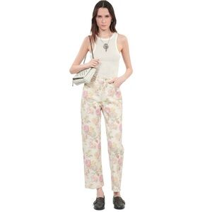 THE KOOPLES PRINTED BOYFRIEND JEANS Color is Ecru Size 42 FR/ 10 US NWT